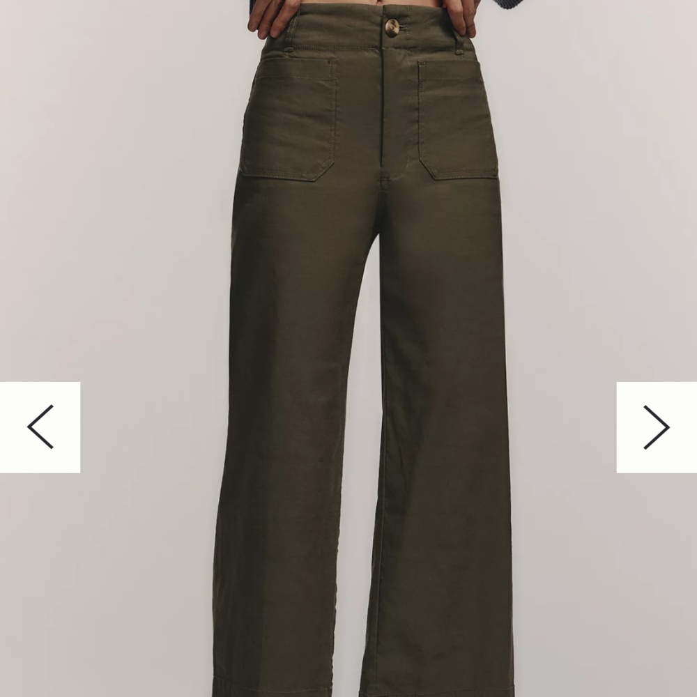 Anthropologie The Colette Magic Fabric Crop Wide-Leg Pants by Maeve